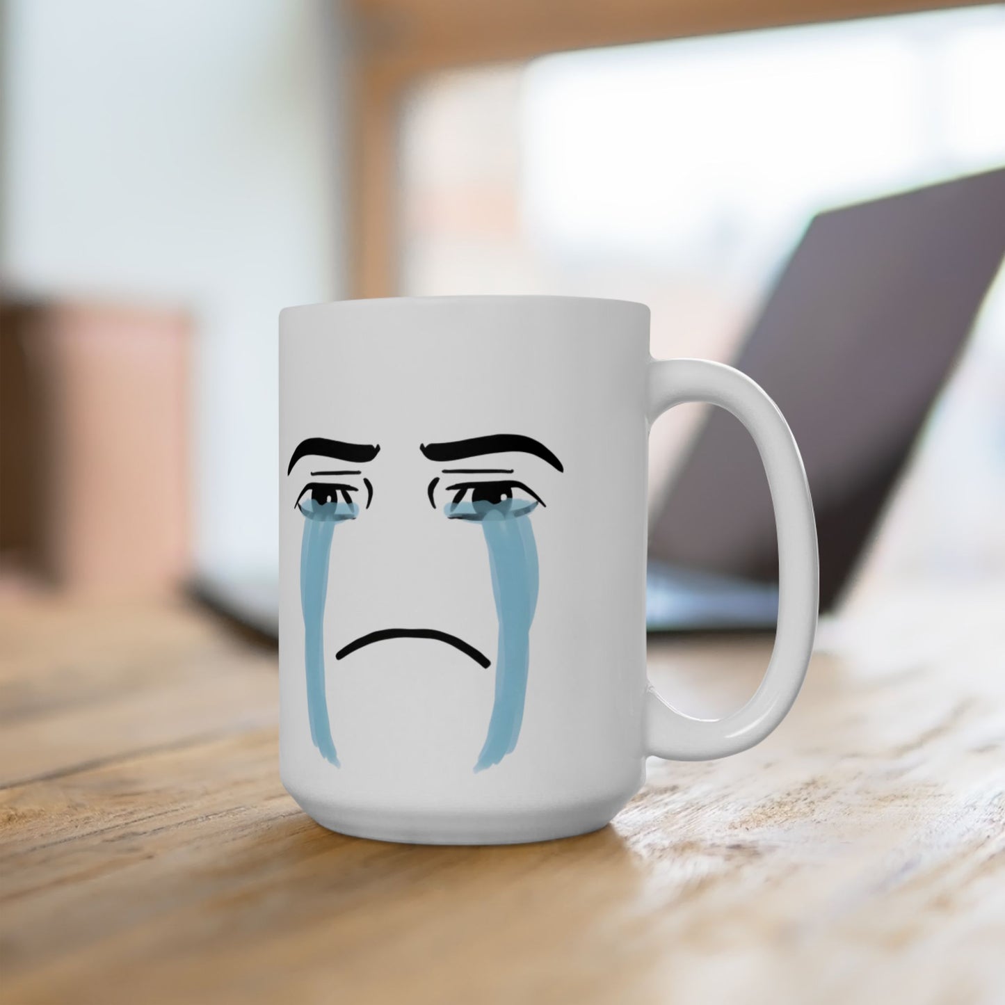 Crying Face Mug | Emotional Coffee Mug for Real Moods (11oz / 15oz)