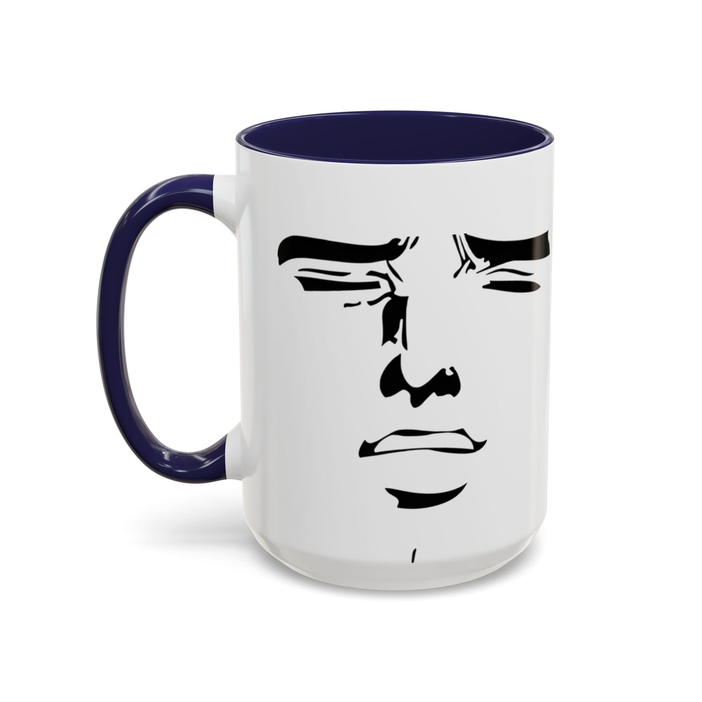 Mood Expression Mug | Minimalist Funny Face | Color Accent Mug