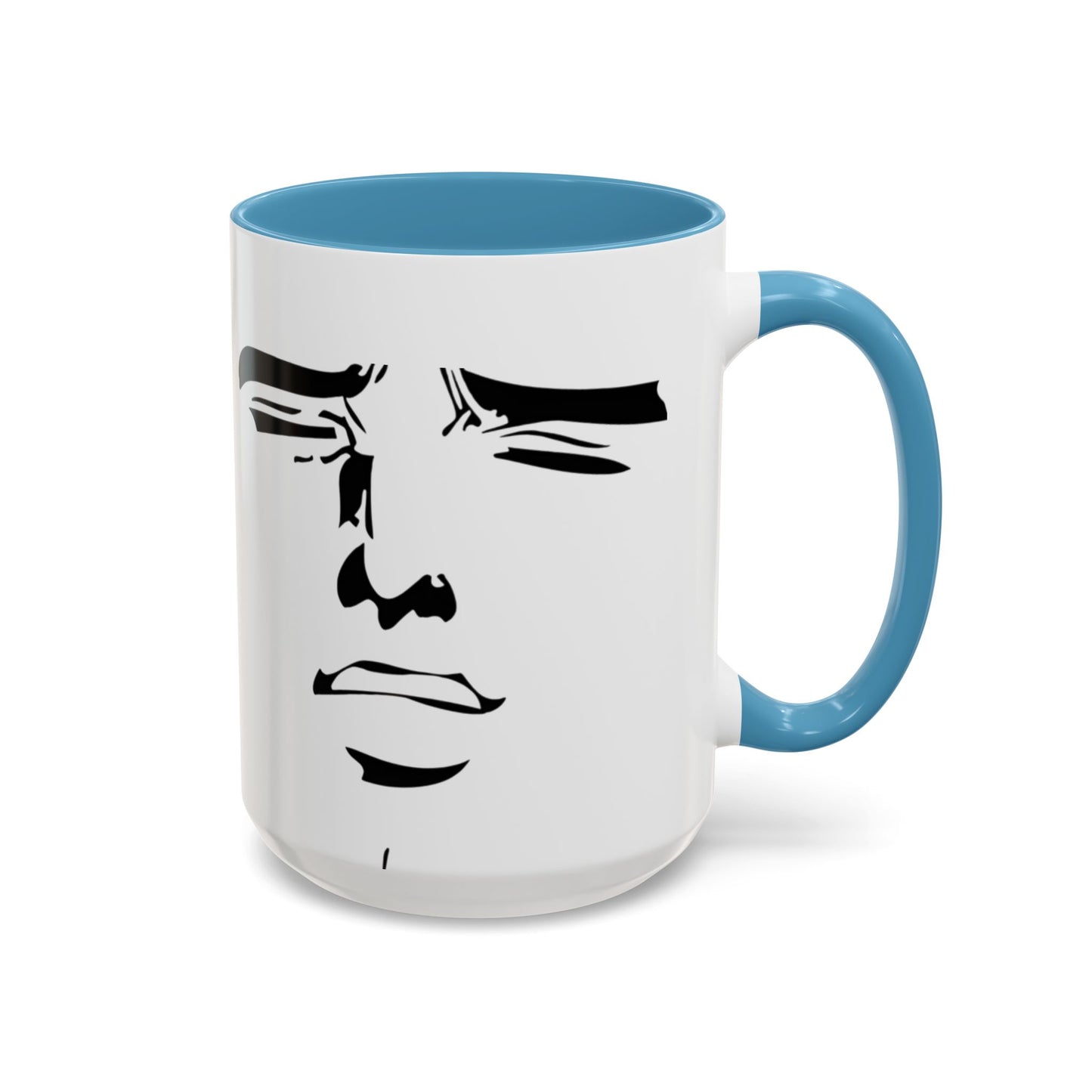 Mood Expression Mug | Minimalist Funny Face | Color Accent Mug
