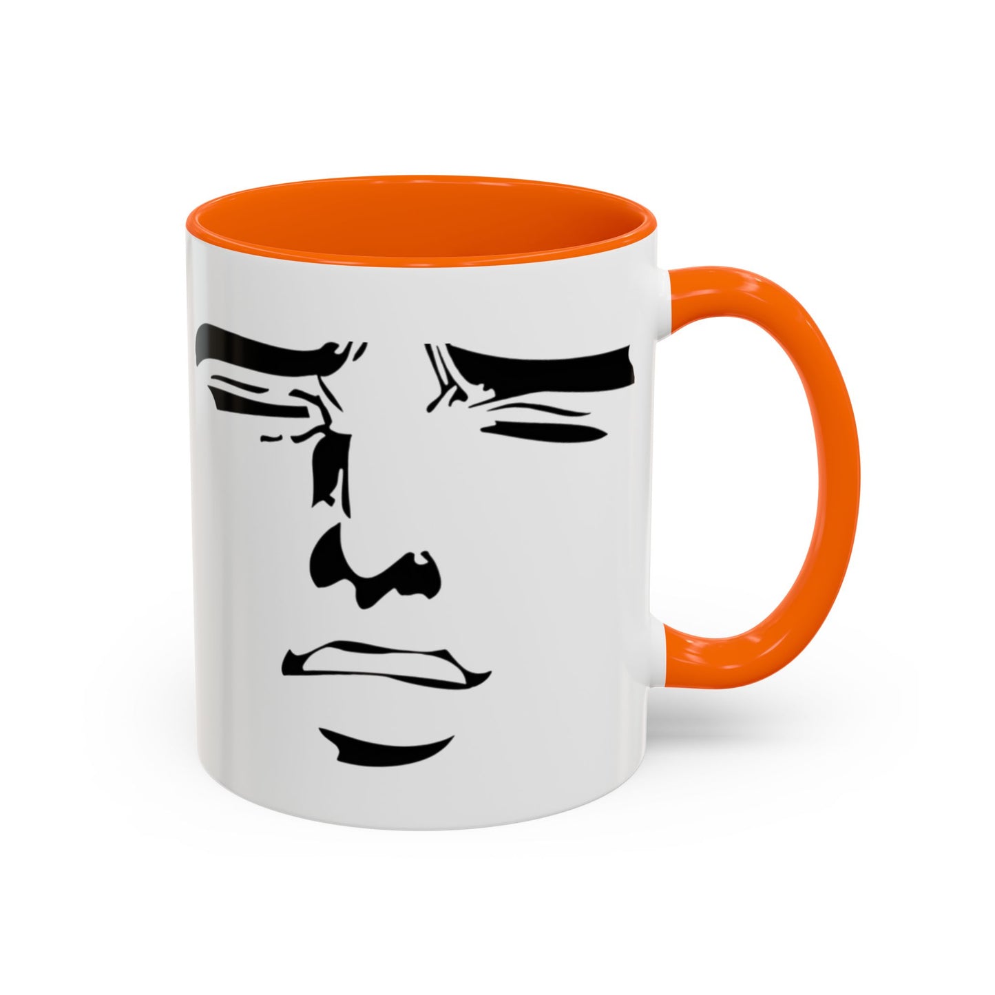 Mood Expression Mug | Minimalist Funny Face | Color Accent Mug