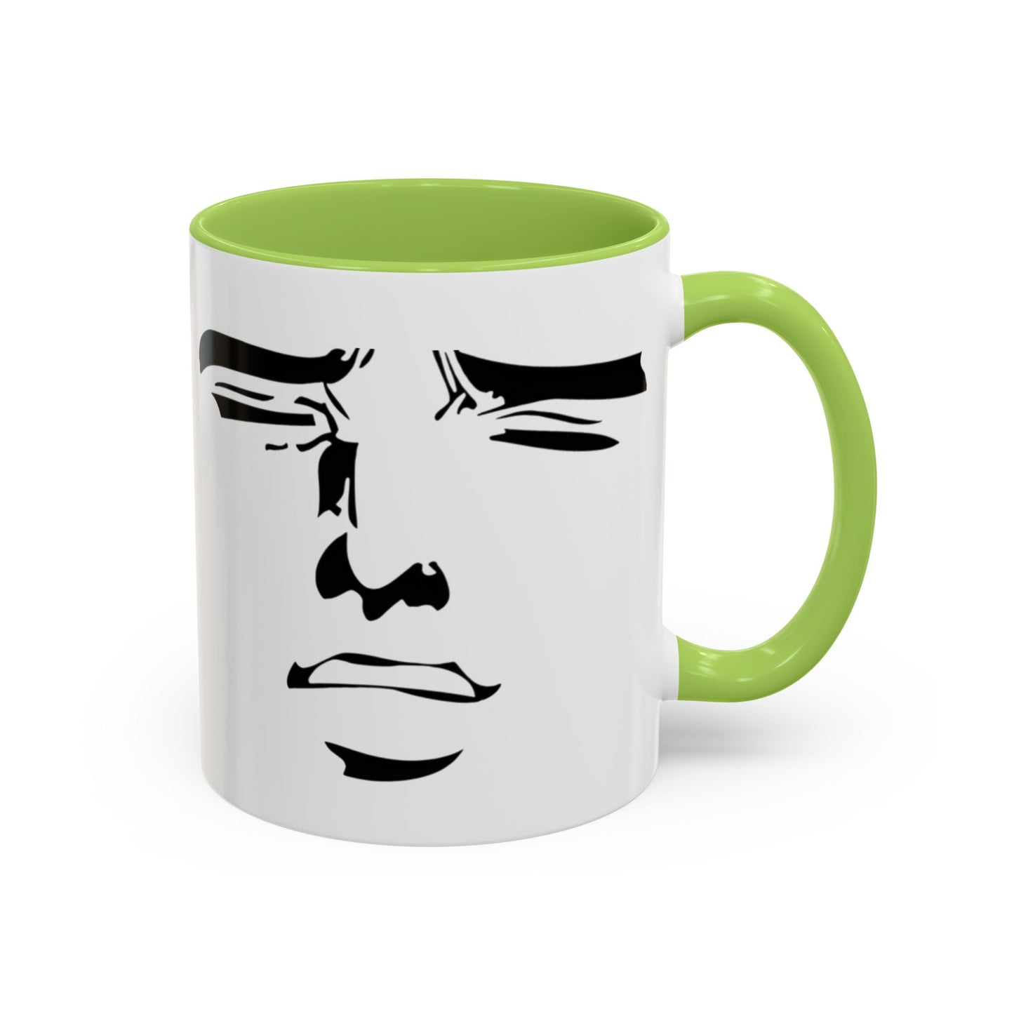 Mood Expression Mug | Minimalist Funny Face | Color Accent Mug