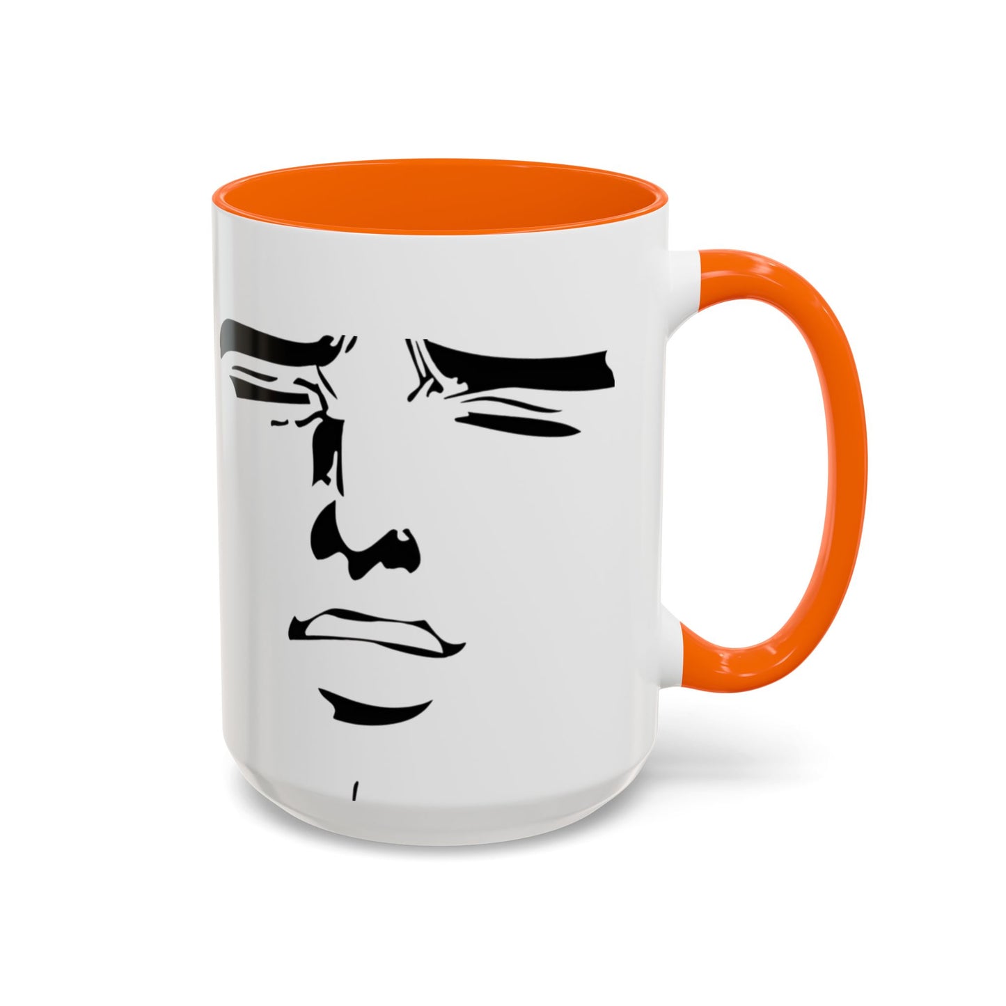 Mood Expression Mug | Minimalist Funny Face | Color Accent Mug