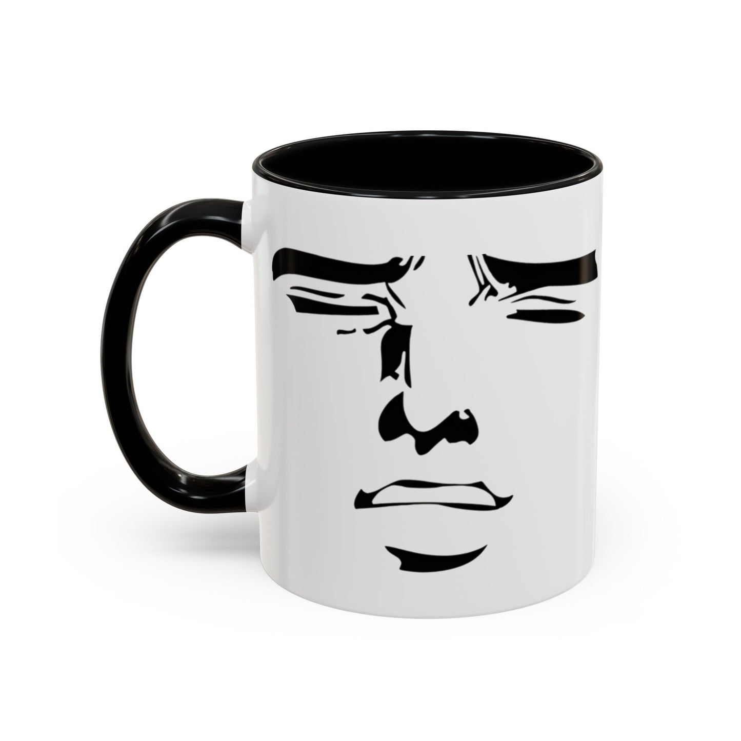 Mood Expression Mug | Minimalist Funny Face | Color Accent Mug