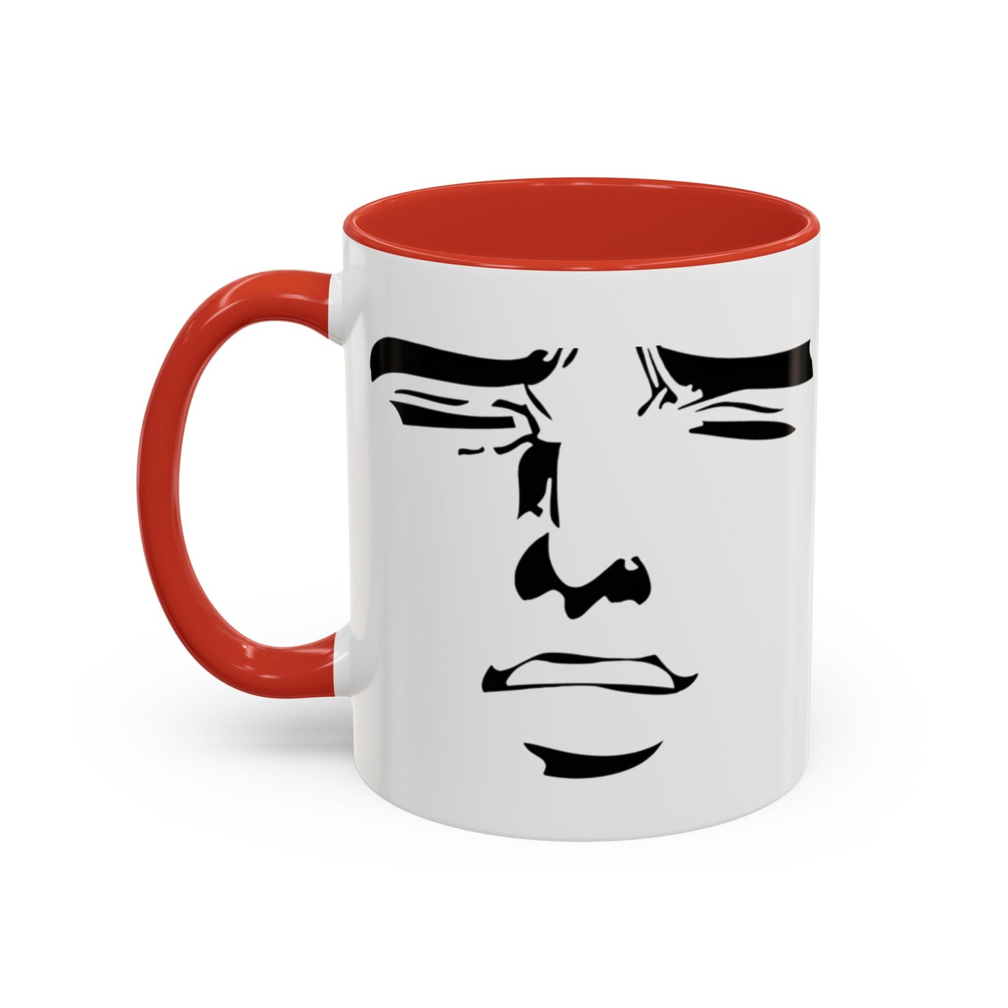 Mood Expression Mug | Minimalist Funny Face | Color Accent Mug