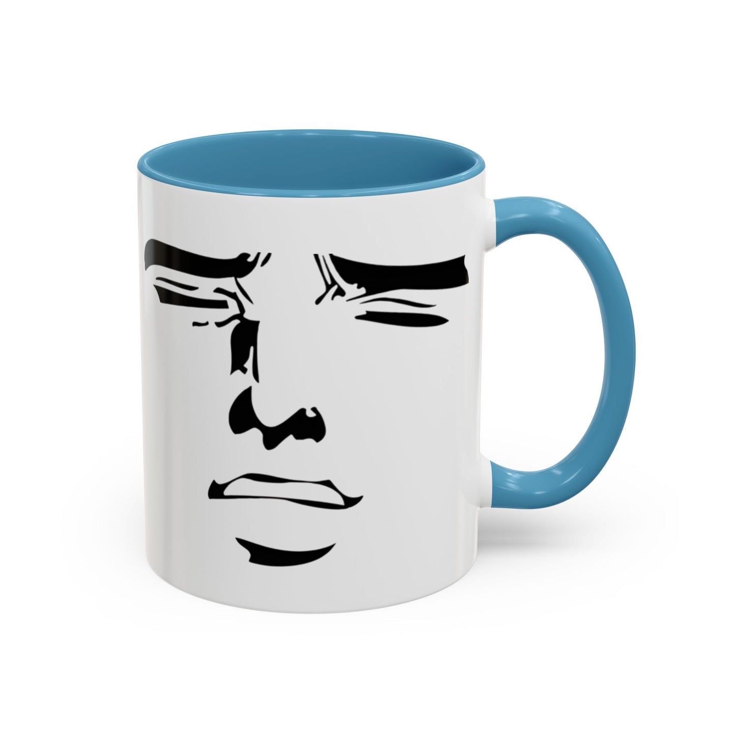 Mood Expression Mug | Minimalist Funny Face | Color Accent Mug