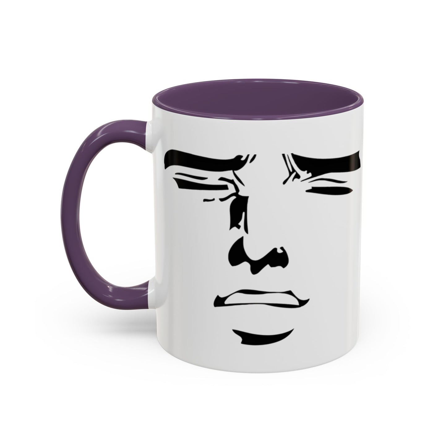 Mood Expression Mug | Minimalist Funny Face | Color Accent Mug