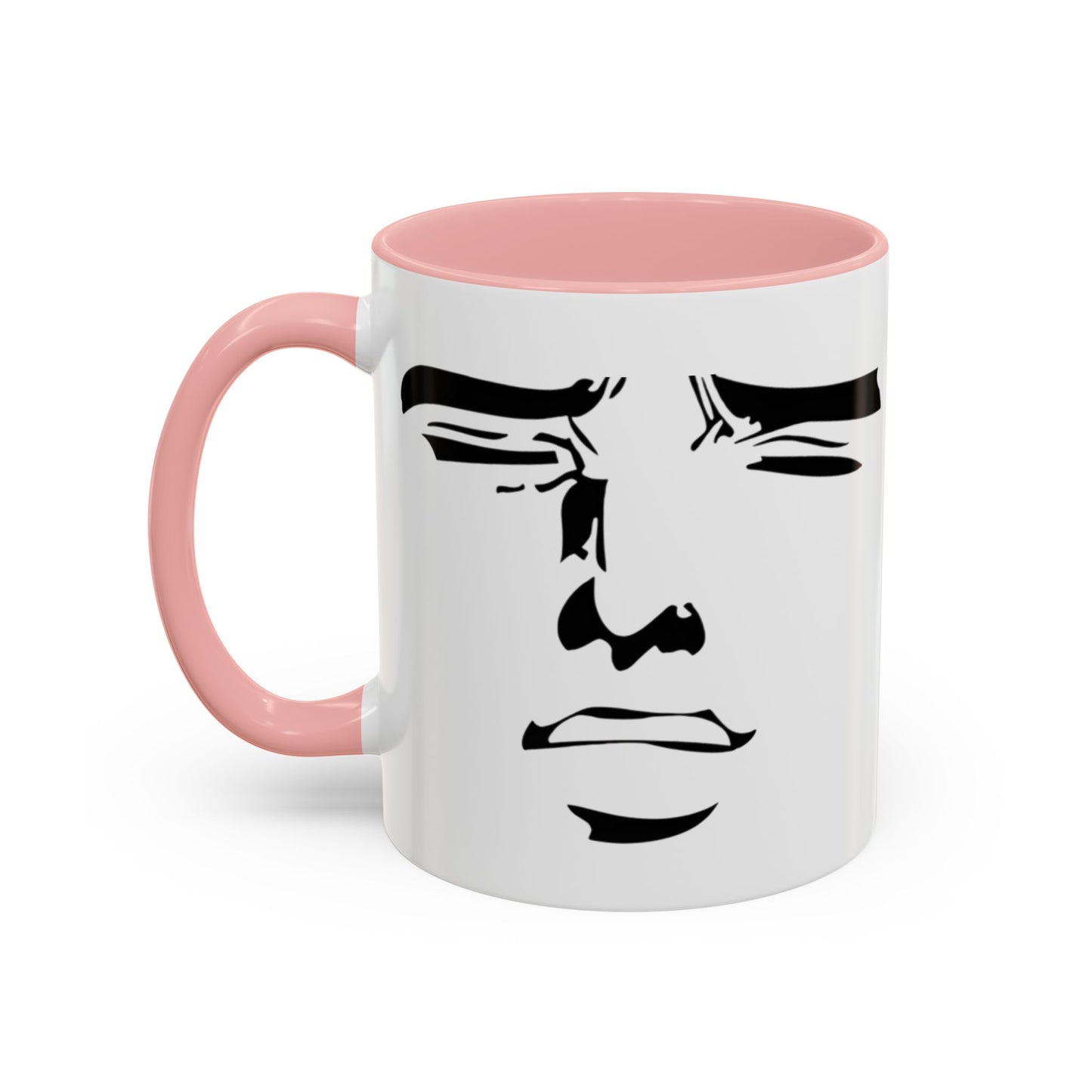 Mood Expression Mug | Minimalist Funny Face | Color Accent Mug