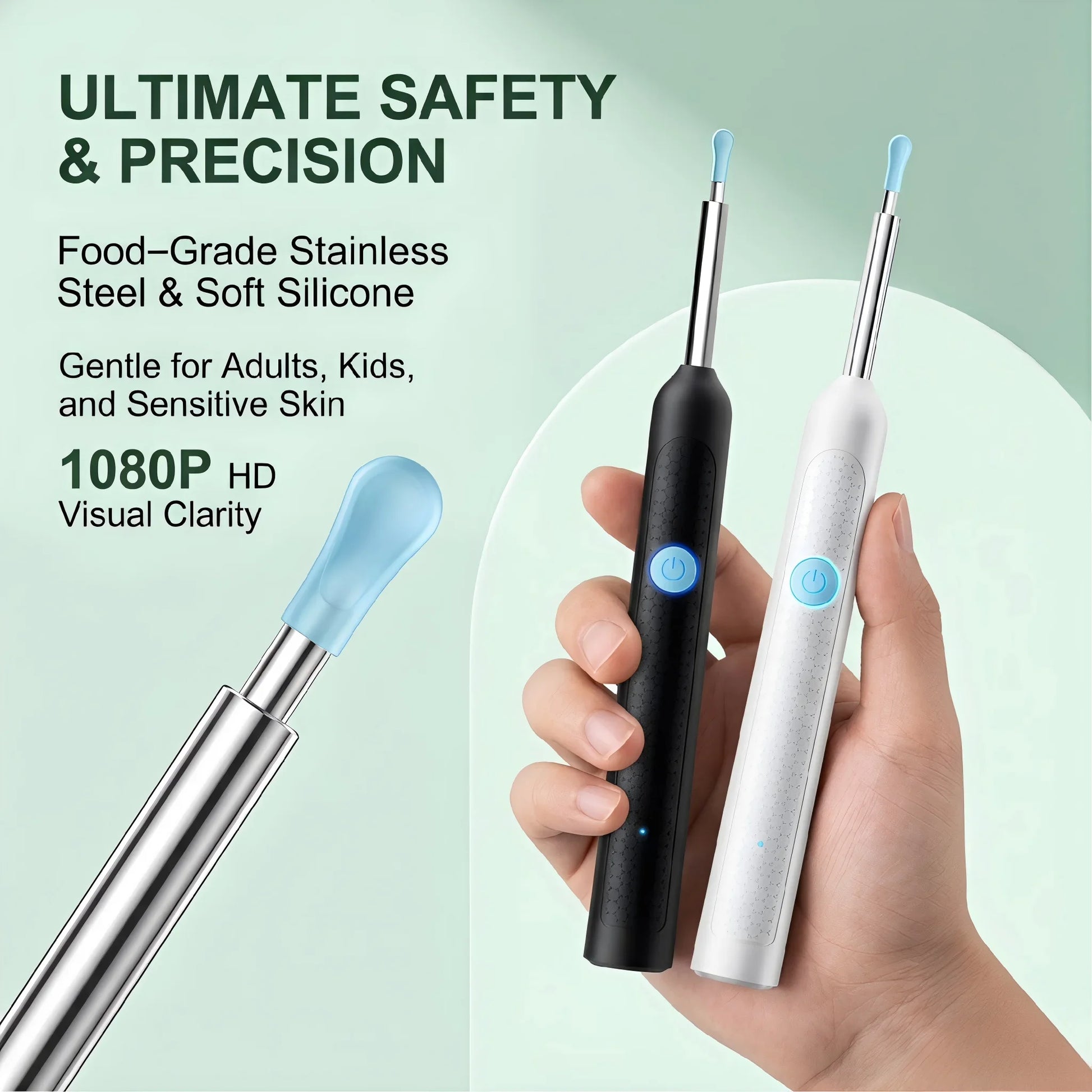Smart Visual Ear Wax Remover with 1080P HD Camera, USB C Rechargeable Ear Cleaner, Waterproof Ear Scope Otoscope, Safe Ear Wax