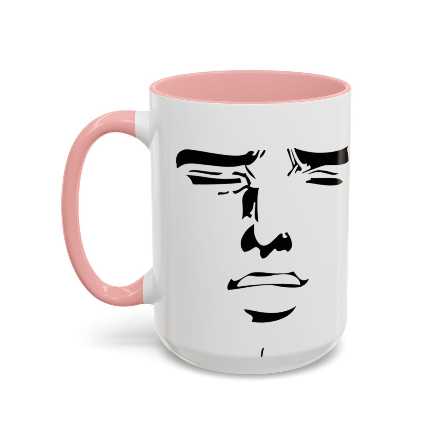 Mood Expression Mug | Minimalist Funny Face | Color Accent Mug