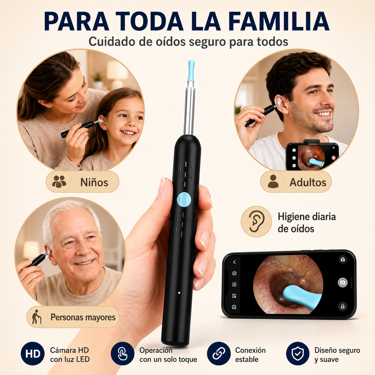 Otoscopio Inteligente HD