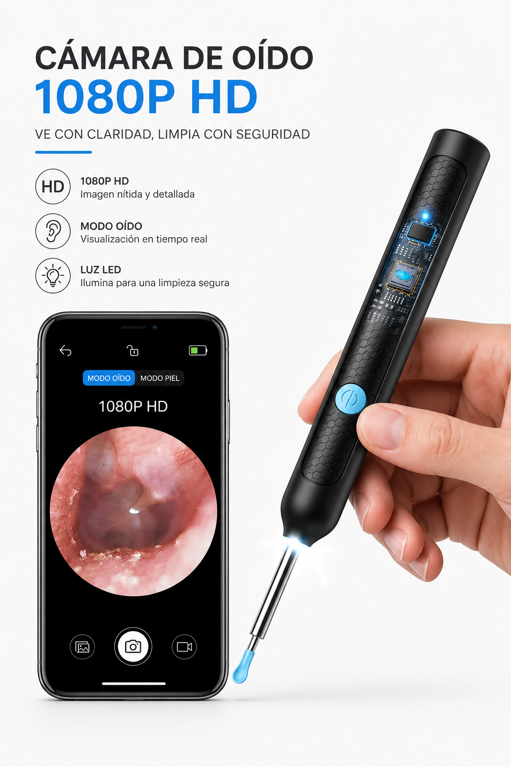 Otoscopio Inteligente HD