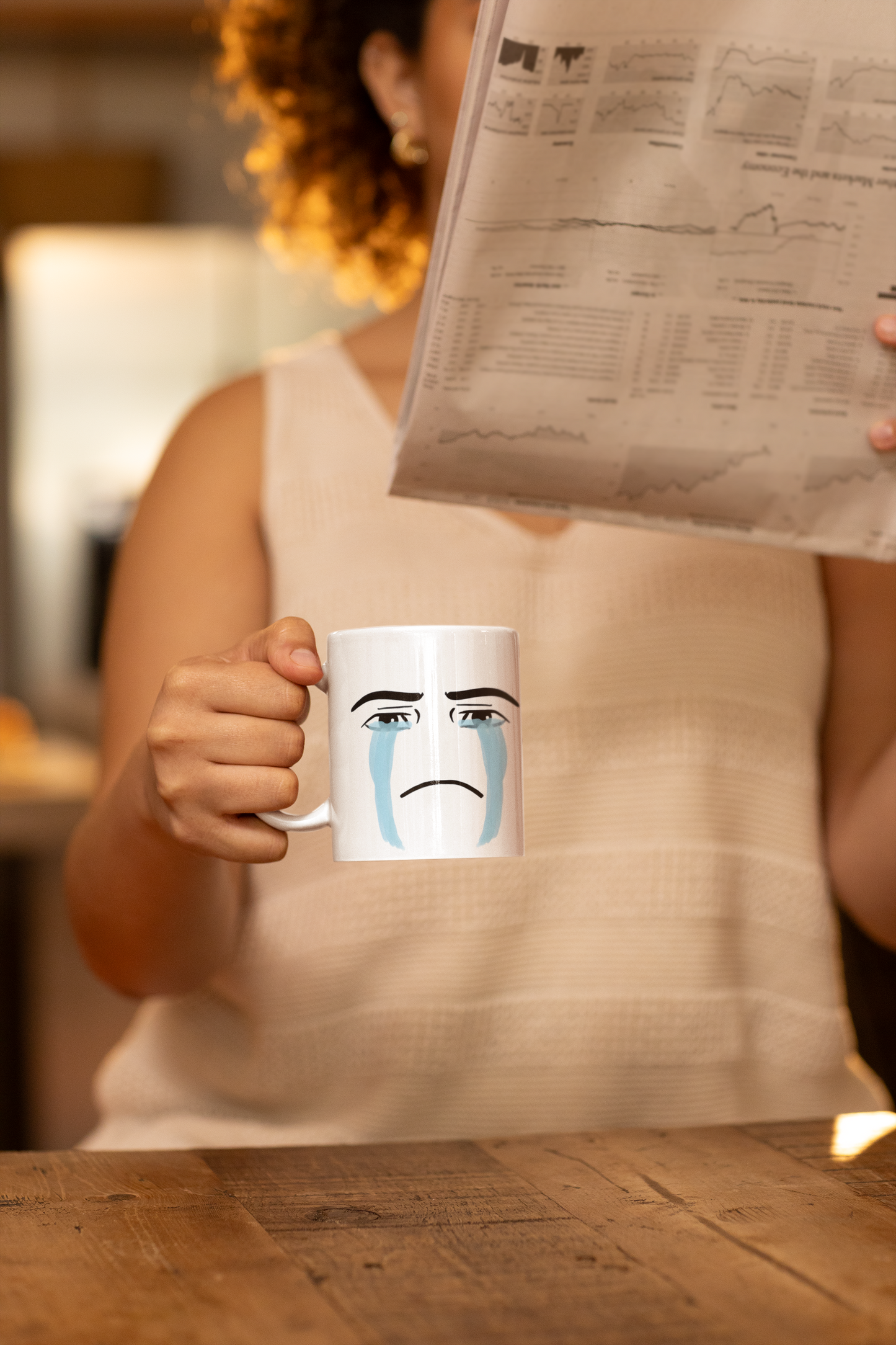 Crying Face Mug | Emotional Coffee Mug for Real Moods (11oz / 15oz)