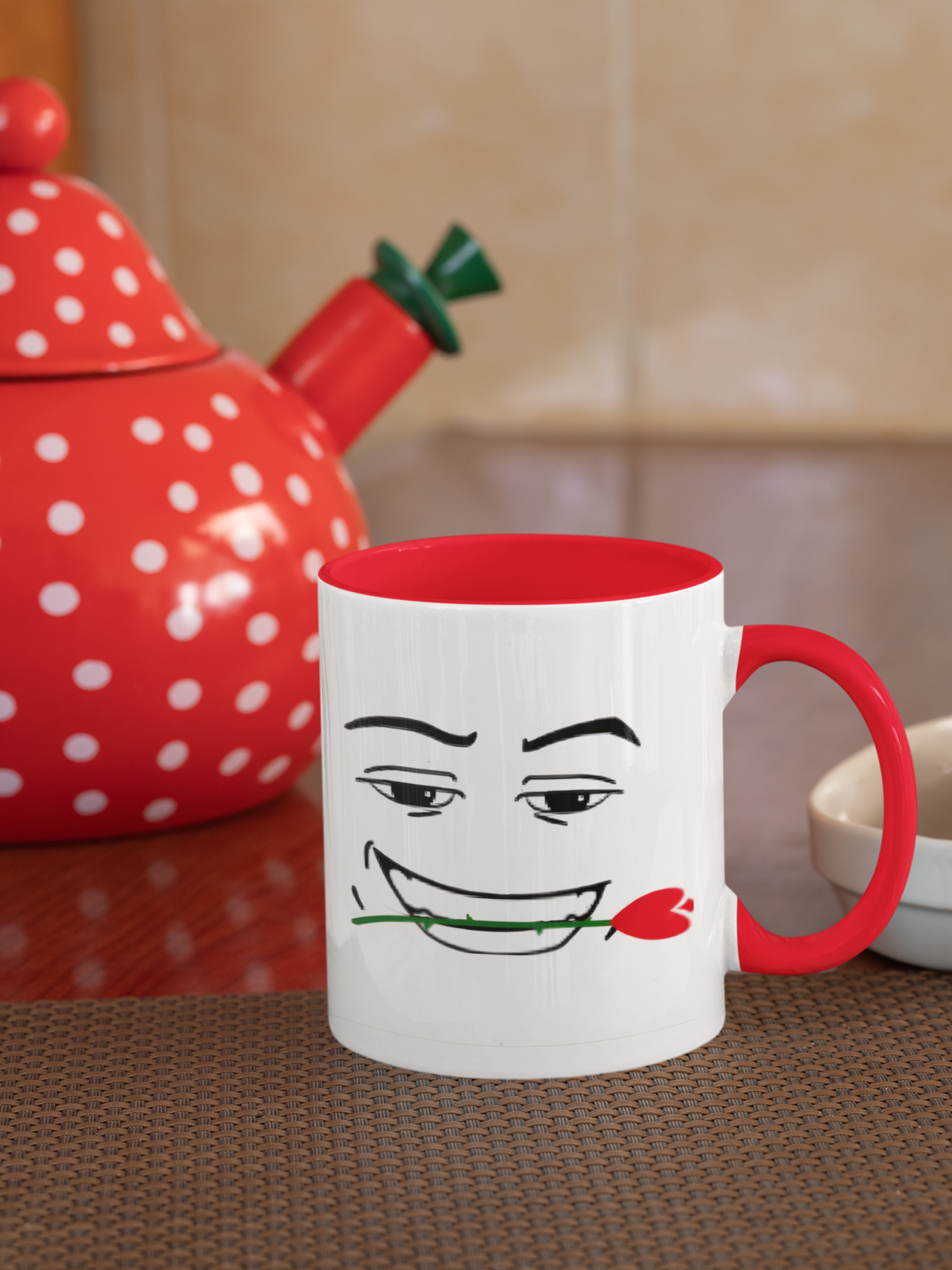 Flirty Smirk Rose Mug 😏🌹  Romantic Attitude Gift (11oz, 15oz)