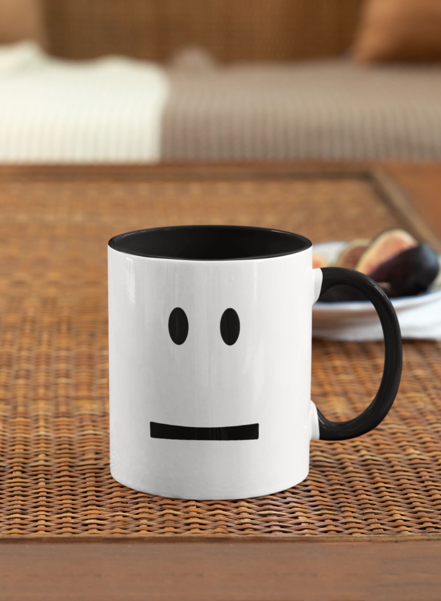 Minimalist Face Mug 😐 | Simple Aesthetic Coffee Mug | Calm Mood Cup (11oz, 15oz)